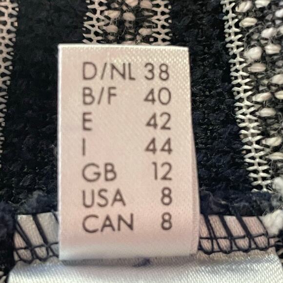 Rabe Navy White Striped Full Zip Cardigan Sweater Sz 8 Nautical Coastal Preppy - Picture 7 of 8